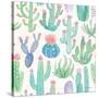 Bohemian Cactus Step 01A-Mary Urban-Stretched Canvas