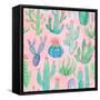 Bohemian Cactus Step 01B-Mary Urban-Framed Stretched Canvas