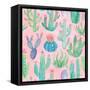 Bohemian Cactus Step 01B-Mary Urban-Framed Stretched Canvas