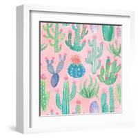 Bohemian Cactus Step 01B-Mary Urban-Framed Art Print