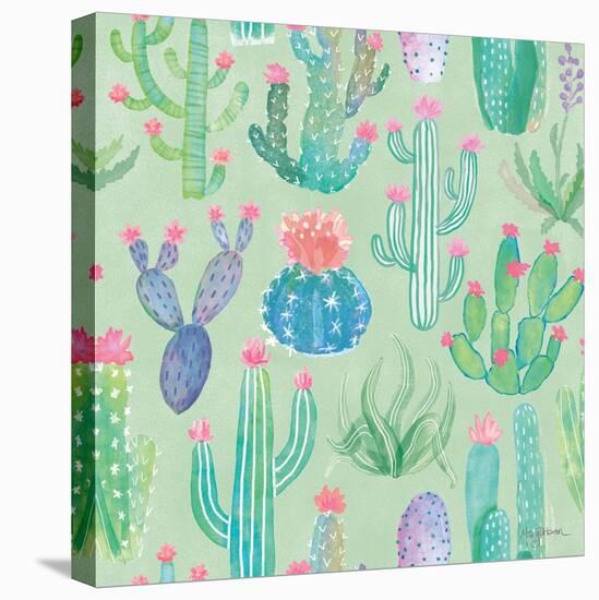 Bohemian Cactus Step 01C-Mary Urban-Stretched Canvas