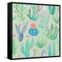 Bohemian Cactus Step 01C-Mary Urban-Framed Stretched Canvas