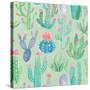 Bohemian Cactus Step 01C-Mary Urban-Stretched Canvas