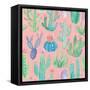 Bohemian Cactus Step 01D-Mary Urban-Framed Stretched Canvas