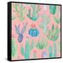 Bohemian Cactus Step 01D-Mary Urban-Framed Stretched Canvas