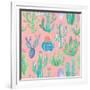 Bohemian Cactus Step 01D-Mary Urban-Framed Art Print