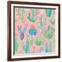 Bohemian Cactus Step 01D-Mary Urban-Framed Art Print