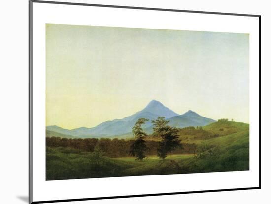 Bohemian Landscape-Caspar David Friedrich-Mounted Giclee Print
