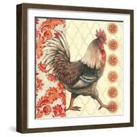 Bohemian Rooster I-Kimberly Poloson-Framed Art Print