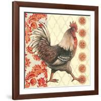 Bohemian Rooster I-Kimberly Poloson-Framed Art Print