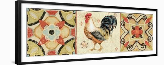 Bohemian Rooster Panel I-Daphne Brissonnet-Framed Premium Giclee Print