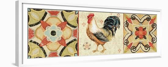 Bohemian Rooster Panel I-Daphne Brissonnet-Framed Premium Giclee Print