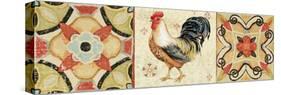 Bohemian Rooster Panel I-Daphne Brissonnet-Stretched Canvas