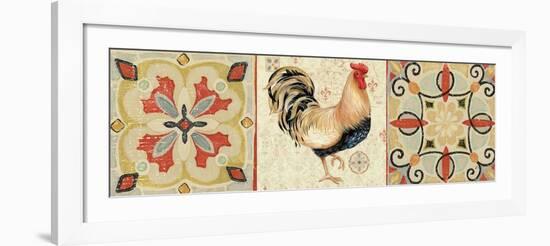 Bohemian Rooster Panel II-Daphne Brissonnet-Framed Art Print