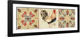 Bohemian Rooster Panel II-Daphne Brissonnet-Framed Art Print