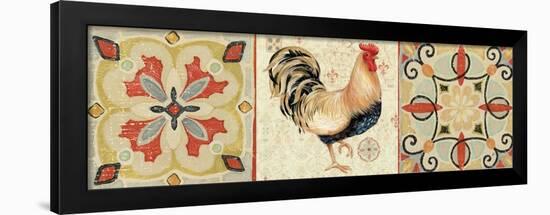 Bohemian Rooster Panel II-Daphne Brissonnet-Framed Art Print