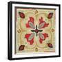 Bohemian Rooster Tile Square III-Daphne Brissonnet-Framed Premium Giclee Print