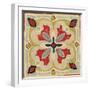 Bohemian Rooster Tile Square III-Daphne Brissonnet-Framed Premium Giclee Print