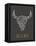 Bohemian Style Bull Skull Poster-Marish-Framed Stretched Canvas