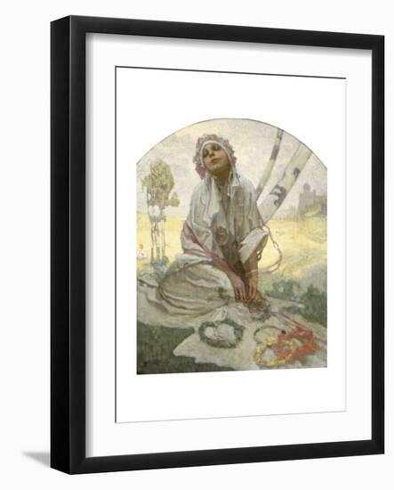 Bohemian Sun Dreamer-Alphonse Mucha-Framed Giclee Print