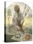 Bohemian Sun Dreamer-Alphonse Mucha-Stretched Canvas