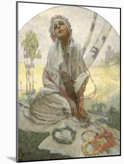 Bohemian Sun Dreamer-Alphonse Mucha-Mounted Giclee Print