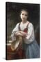 Bohemienne au Tambour de Basque, 1867-William Adolphe Bouguereau-Stretched Canvas