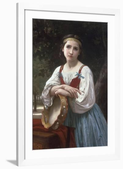 Bohemienne au Tambour de Basque, 1867-William Adolphe Bouguereau-Framed Giclee Print