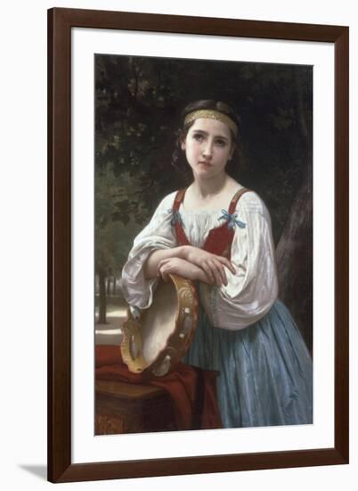 Bohemienne au Tambour de Basque, 1867-William Adolphe Bouguereau-Framed Giclee Print