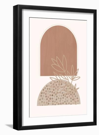 Boho Beige 1-Sally Ann Moss-Framed Premium Giclee Print