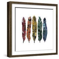 Boho Feathers-Sharon Turner-Framed Art Print