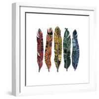 Boho Feathers-Sharon Turner-Framed Art Print