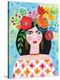 Boho Girl II-Farida Zaman-Stretched Canvas