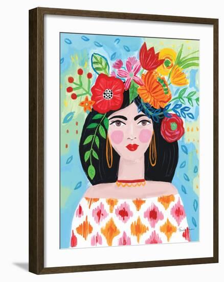 Boho Girl II-Farida Zaman-Framed Art Print
