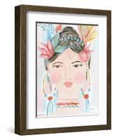 Boho Lady II-Farida Zaman-Framed Art Print