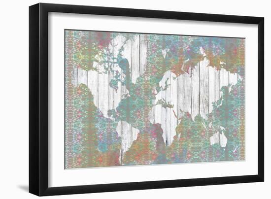 Boho Map I-Jennifer Goldberger-Framed Art Print