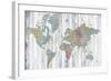 Boho Map II-Jennifer Goldberger-Framed Art Print