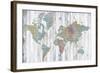 Boho Map II-Jennifer Goldberger-Framed Art Print