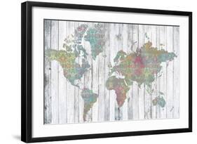 Boho Map II-Jennifer Goldberger-Framed Art Print