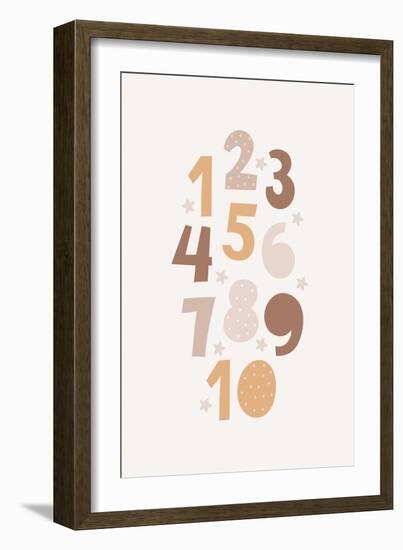 Boho Numbers-Barkova Nadya-Framed Art Print