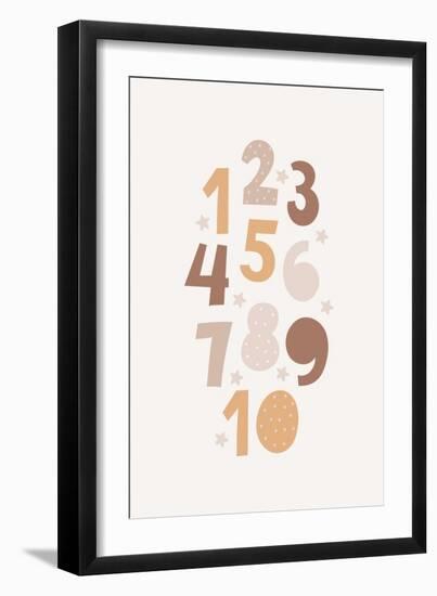 Boho Numbers-Barkova Nadya-Framed Art Print