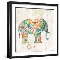 Boho Paisley Elephant I-Danhui Nai-Framed Art Print