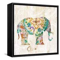 Boho Paisley Elephant I-Danhui Nai-Framed Stretched Canvas