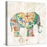 Boho Paisley Elephant I-Danhui Nai-Stretched Canvas