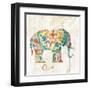 Boho Paisley Elephant I-Danhui Nai-Framed Art Print