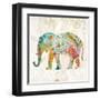 Boho Paisley Elephant II-Danhui Nai-Framed Art Print