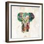 Boho Paisley Elephant III-Danhui Nai-Framed Art Print