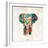 Boho Paisley Elephant III-Danhui Nai-Framed Art Print