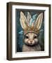 Boho Prairie Rabbit-null-Framed Art Print