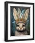 Boho Prairie Rabbit-null-Framed Art Print